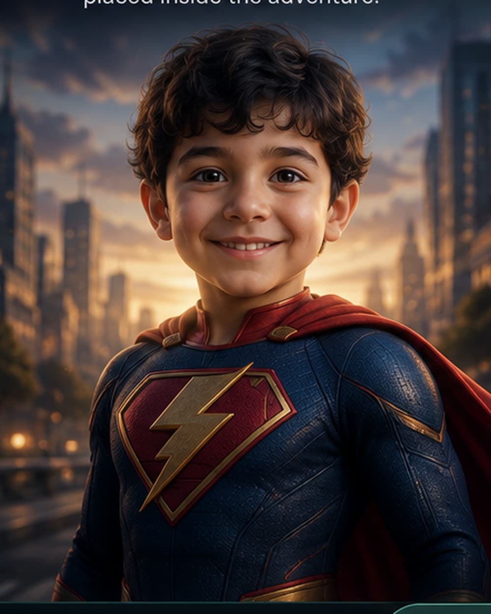 Child kept realistic inside the story