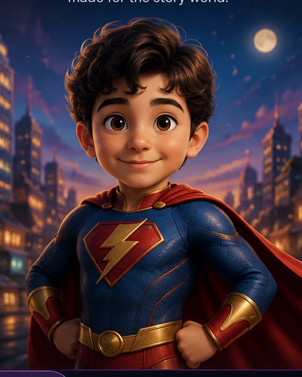 Child transformed into a story character